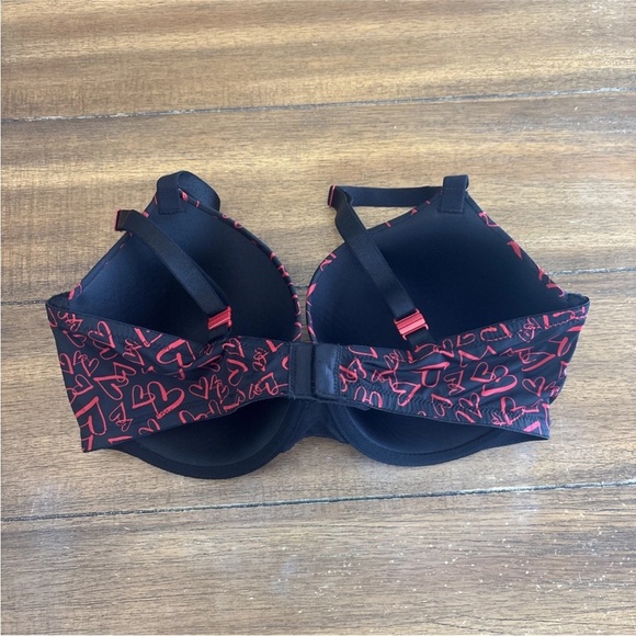 Victoria Secret Bra Size 36DD Red/Black Lined Demi Multi-Way Underwire - Picture 6 of 9